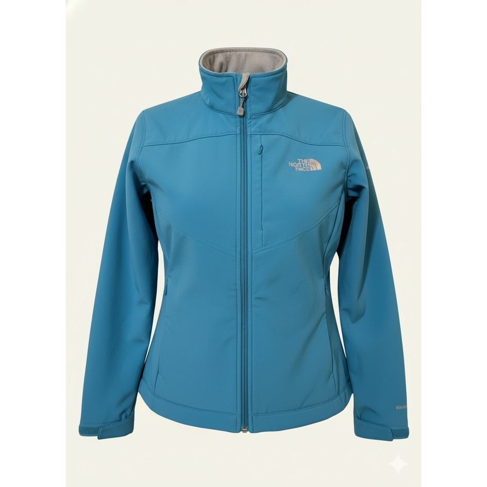 North Face Apex‎  Jacket Women Medium Teal Blue Fleece Lined Softshell WindWall